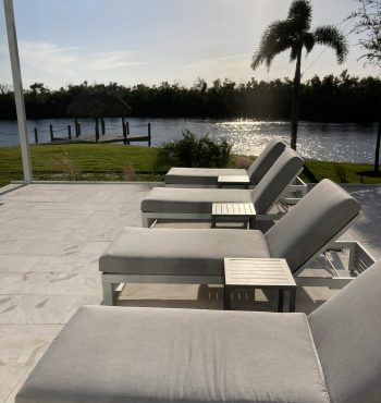 eight comfortable loungers